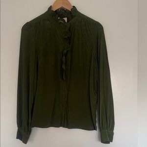 Sezane Chlo Silk Blouse size US 8 EU 40